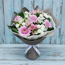 Букет цветов из:  Герберы, Альстромерии и Хризантемы #REPLACE_PRED# Бердюжье