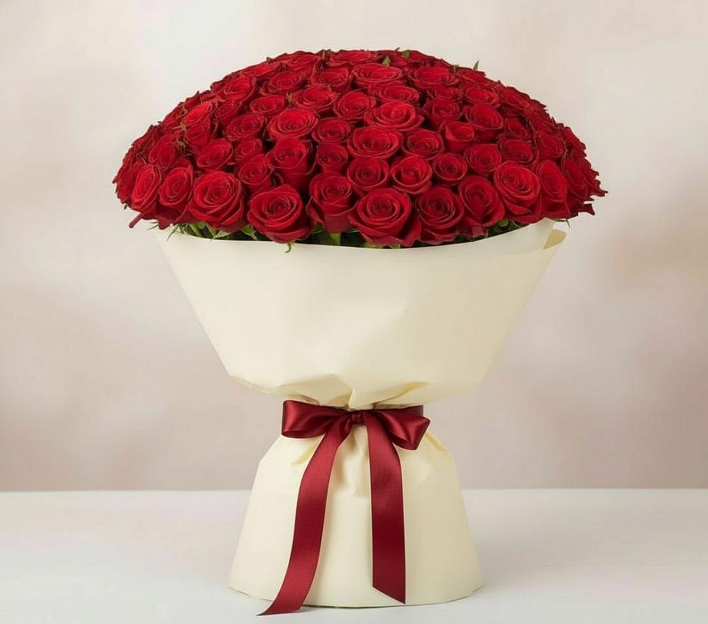 Букет 101 Красная роза Милано в Бердюжье