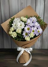Букет цветов из:  Хризантемы и Розы в Бердюжье