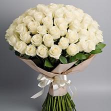Букет 101 беля роза Белоснежка в Бердюжье