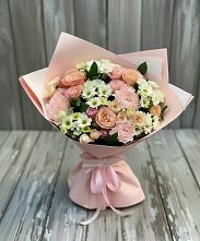 Букет цветов из:  Гвоздики, Розы и Хризантемы в Бердюжье