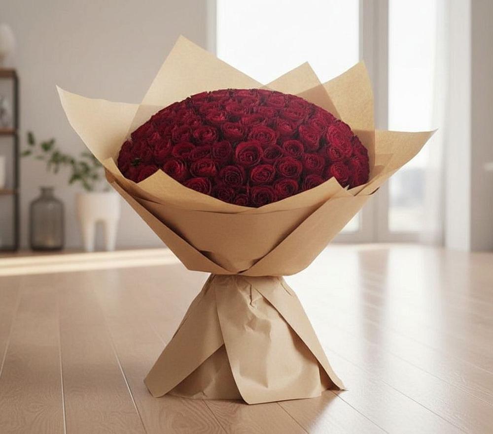 Букет 101 Красная роза в Бердюжье