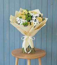 Букет цветов из:  Хризантемы и Розы в Бердюжье