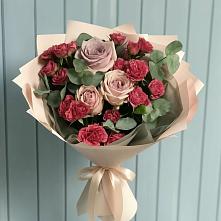 Букет цветов из:  Гвоздики и Розы #REPLACE_PRED# Бердюжье