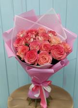 Букет 15 Розовых роз Равель в Бердюжье
