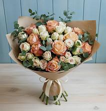 Букет цветов из:  Альстромерии и Розы #REPLACE_PRED# Бердюжье